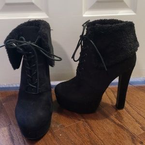High heel booties